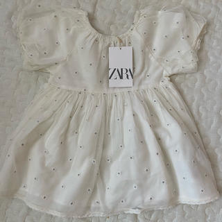 ザラキッズ(ZARA KIDS)の【ZARA】【新品、美品】【ベビーガール】フラワーチュールワンピース(ワンピース)