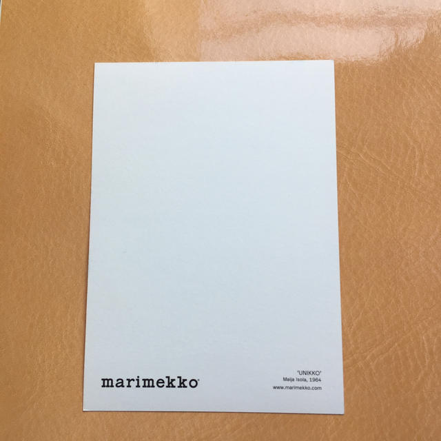 marimekko(マリメッコ)のマリメッコ  ウニッコ 新品未使用品 ポストカード エンタメ/ホビーの声優グッズ(写真/ポストカード)の商品写真