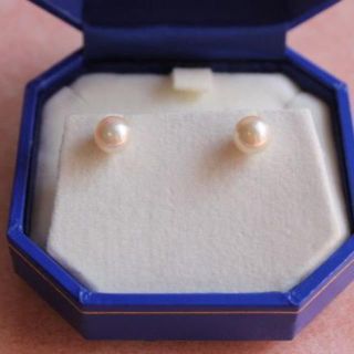 ミキモト(MIKIMOTO)のMIKIMOTO　Ｋ１８ＷＧ　あこや真珠ピアス　7.25ｍｍ(ピアス)