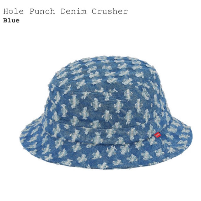 帽子Supreme Hole Punch Denim Crusher
