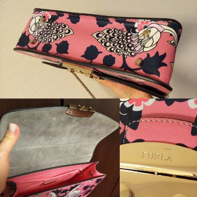 Furla(フルラ)のFURLA 孔雀柄のハンドバッグ ハンドメイドのファッション小物(バッグ)の商品写真