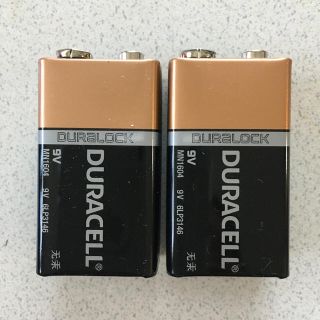 DURACELL デュラセル　アルカリ 9V 乾電池　2個セット(その他)