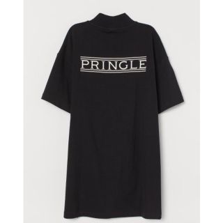 プリングル(Pringle)のPRINGLE OF SCOTLAND✖️H&M Tシャツワンピースブラック(ミニワンピース)