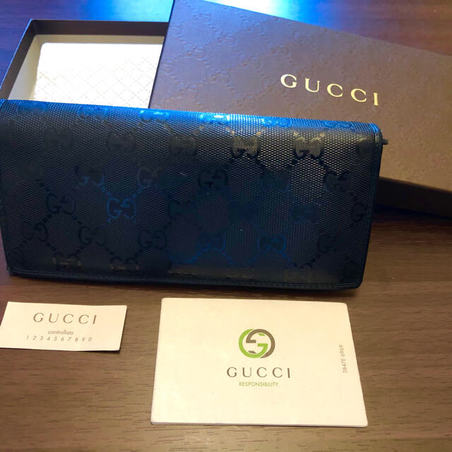 Gucci(グッチ)のGUCCI 財布 2つ折り長財布 インプリメ ブラック 244995 FU49N メンズのファッション小物(長財布)の商品写真