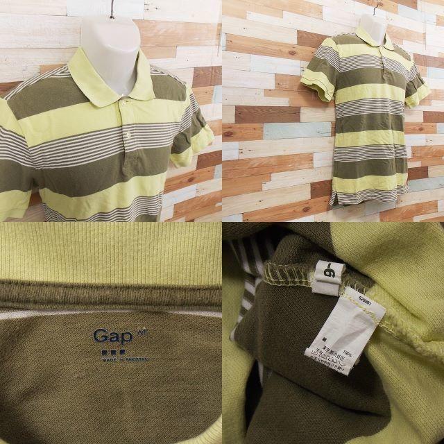GAP(ギャップ)の【Gap】 美品 ギャップ 半袖ポロシャツ イエロー/グレーサイズM メンズのトップス(ポロシャツ)の商品写真