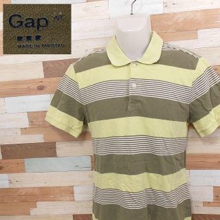 ギャップ(GAP)の【Gap】 美品 ギャップ 半袖ポロシャツ イエロー/グレーサイズM(ポロシャツ)