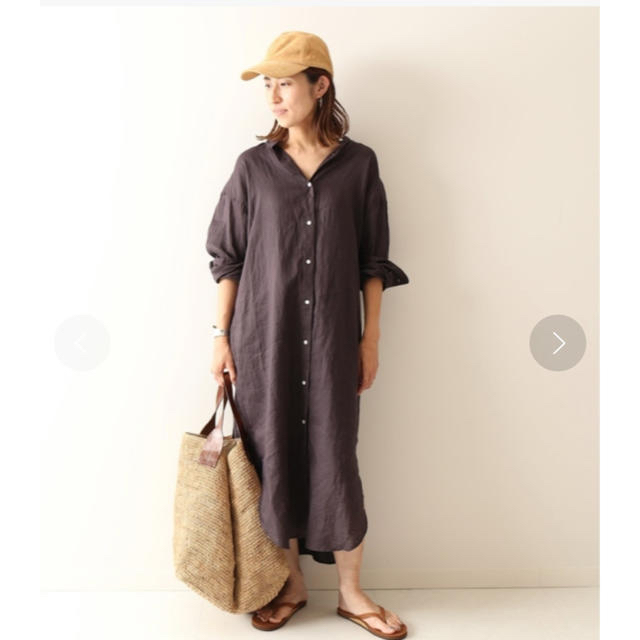 LINEN シャツワンピース