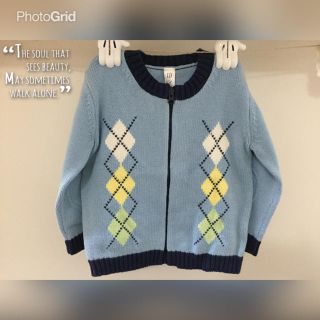 ベビーギャップ(babyGAP)のとも様  GAPアーガイルZIPカーディ(カーディガン)