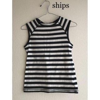 シップス(SHIPS)のships | シップス  ボーダー ノースリーブ  タンクトップ(Tシャツ(半袖/袖なし))