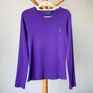 ラルフローレン(Ralph Lauren)のRalph Lauren Sport ロゴ カットソー S M 紫 長袖(カットソー(長袖/七分))