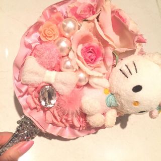 ♡キティハンドメイド 手鏡♡(その他)