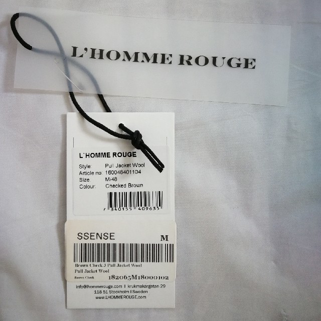 18AW l'homme rouge ル・オムルージュ チェック プルジャケット