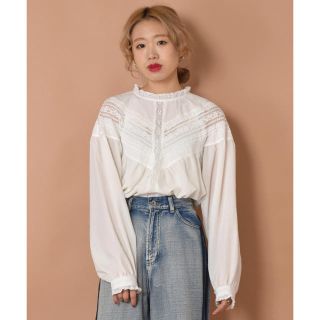 ダブルクローゼット(w closet)のw closet レースフリルブラウス(シャツ/ブラウス(長袖/七分))