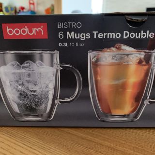 ボダム(bodum)のボダム　ダブルウォールグラス　ビストロ　300ml✖︎2個(グラス/カップ)