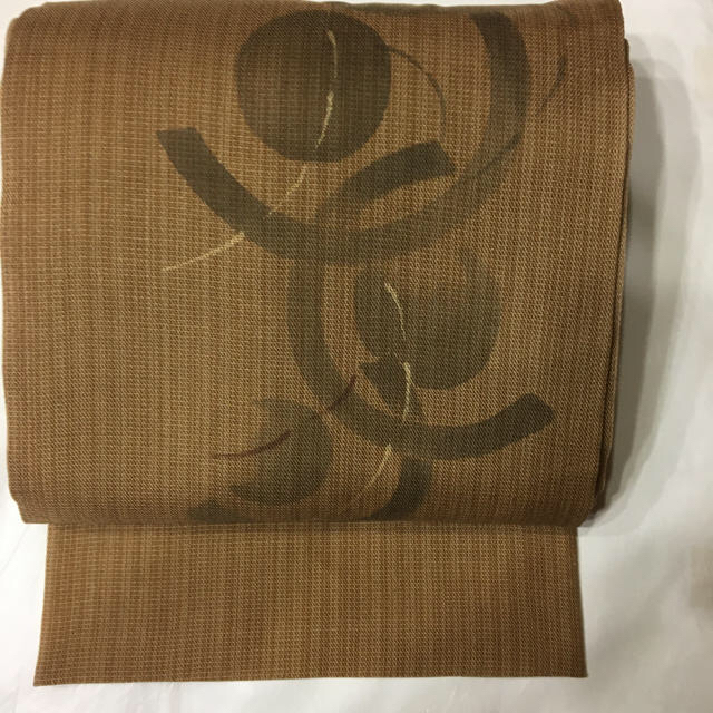 袋帯W 絁布　伝統工芸品　手描き　手織