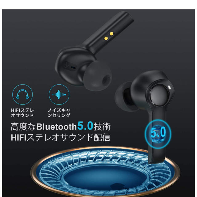 スポーツワイヤレスイヤホン　bluetoothイヤホン スマホ/家電/カメラのオーディオ機器(ヘッドフォン/イヤフォン)の商品写真