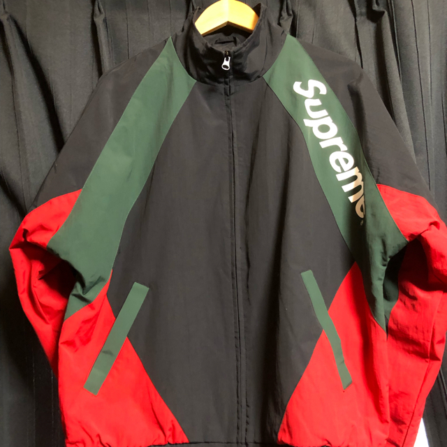 黒 mサイズ supreme paneled track jacket ss20