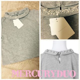 マーキュリーデュオ(MERCURYDUO)のMERCURYDUO♡今期秋冬♡ビジュ付(カットソー(半袖/袖なし))