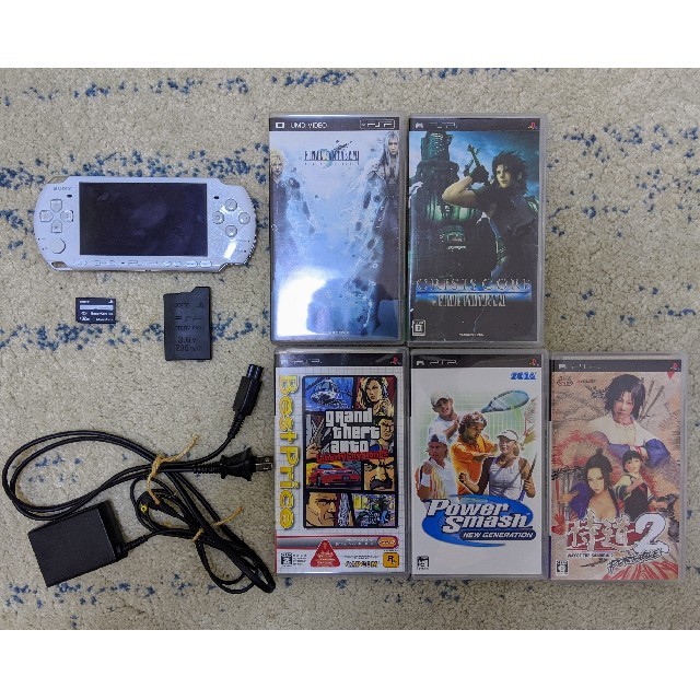 PSP3000 パール・ホワイト + ソフト(ぷよぷよ, 俺屍)