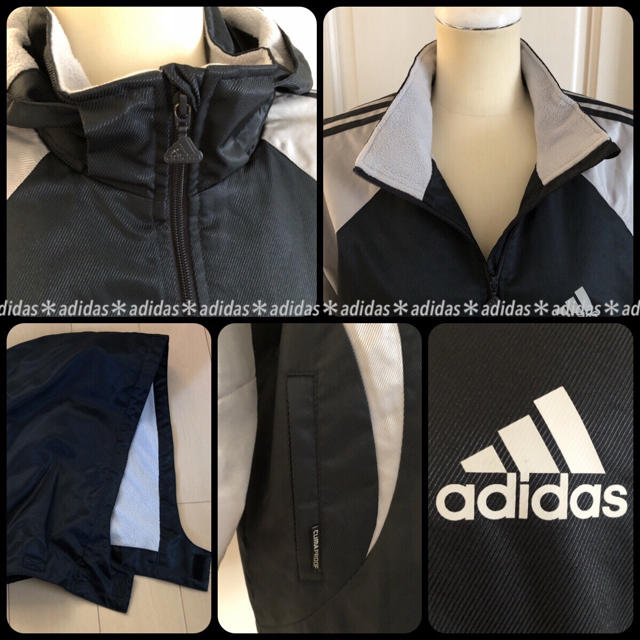 adidas(アディダス)のadidas＊アディダス＊フード付きベンチコート＊160 キッズ/ベビー/マタニティのキッズ服男の子用(90cm~)(その他)の商品写真