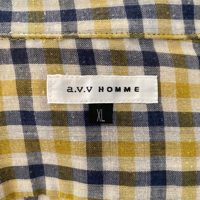 a.v.v(アーヴェヴェ)の【a.v.v】チェックシャツ　イエロー メンズのトップス(シャツ)の商品写真