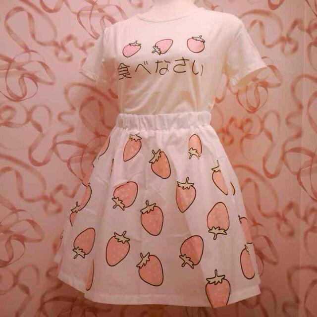 ゆめかわいい♡いちごミルクセット レディースのトップス(Tシャツ(半袖/袖なし))の商品写真