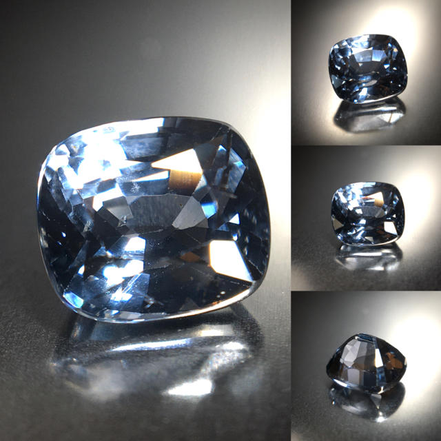 ”Steel Blue” 1.7ct UP 天然グレイッシュブルー スピネル レディースのアクセサリー(リング(指輪))の商品写真