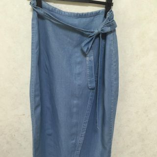 フォーエバートゥエンティーワン(FOREVER 21)のnico 様専用 新品 デニム風巻きスカート(ロングスカート)