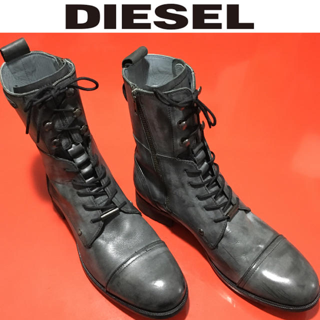 DIESEL ブーツ ディーゼル レースアップ レザー 革 良好メンズ