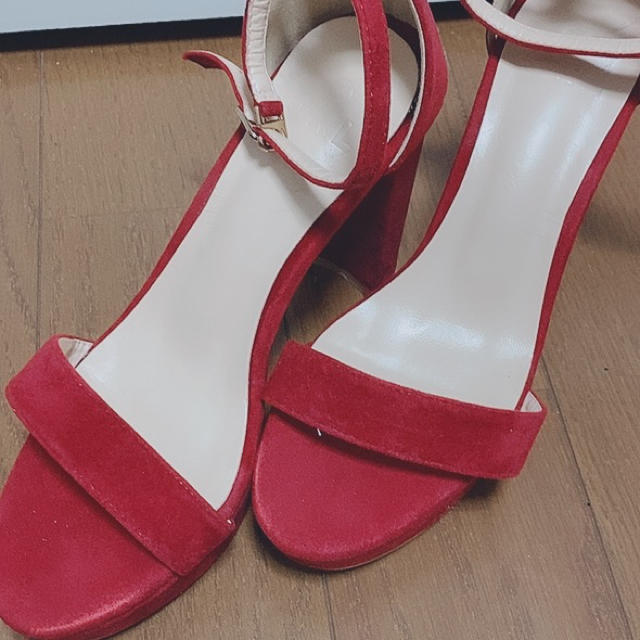 赤 サンダル レディースの靴/シューズ(サンダル)の商品写真