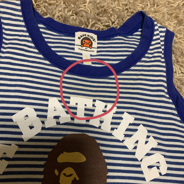 A BATHING APE(アベイシングエイプ)のbape kids タンクトップ キッズ/ベビー/マタニティのキッズ服男の子用(90cm~)(Tシャツ/カットソー)の商品写真