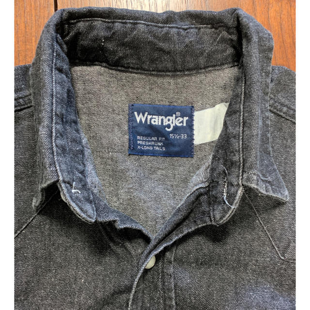 Wrangler(ラングラー)のラングラー　ブラックデニムシャツ　15 1/2 ・33 メンズのトップス(シャツ)の商品写真