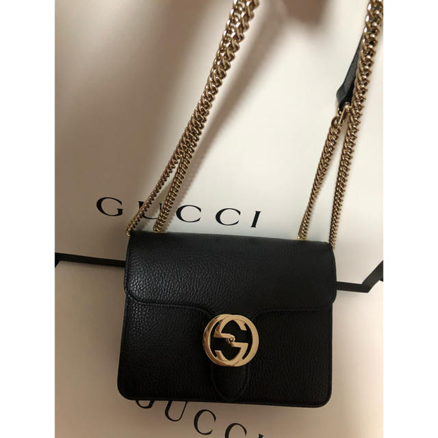 Gucci - GUCCI インターロッキング G ショルダーバッグ チェーン