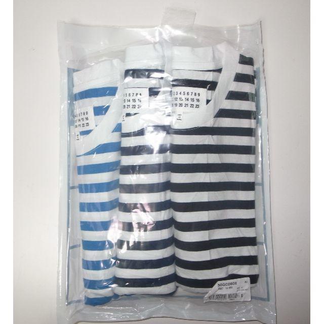 マルジェラ 3パック Tシャツ ボーダー sizeS 3枚セットTシャツ/カットソー(半袖/袖なし)