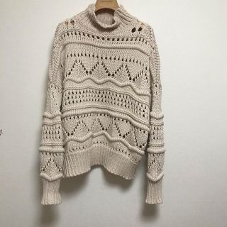 イザベルマラン(Isabel Marant)のisabelmarant etoile ハイネック　ケーブルニット　コットン(ニット/セーター)