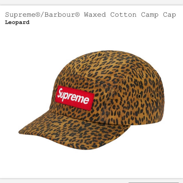 Supreme Barbour Waxed Cotton Camp Capキャップ