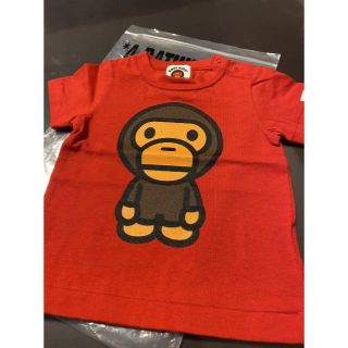 アベイシングエイプ(A BATHING APE)のA BATHING APE Tシャツ APE エイプ 赤 マイロ(Ｔシャツ)