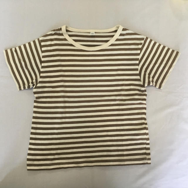 MUJI (無印良品)(ムジルシリョウヒン)の無印良品 ボーダー Tシャツ キッズ/ベビー/マタニティのキッズ服女の子用(90cm~)(Tシャツ/カットソー)の商品写真