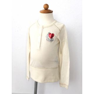 ドルチェアンドガッバーナ(DOLCE&GABBANA)のジュニア D&G junior イボリーワンポイントD&Gフロントボタン付き2(Ｔシャツ)