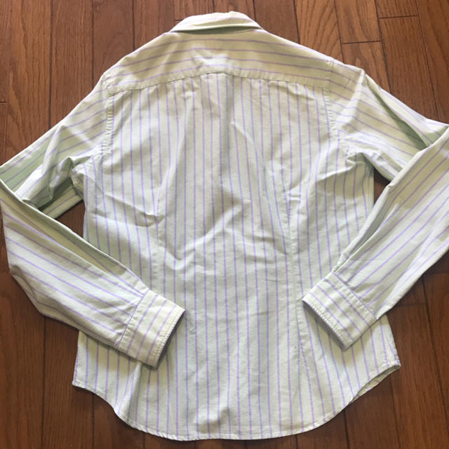 【新品】RALPH LAUREN オックスフォードシャツ(3fサイズ・緑×紫) レディースのトップス(シャツ/ブラウス(長袖/七分))の商品写真