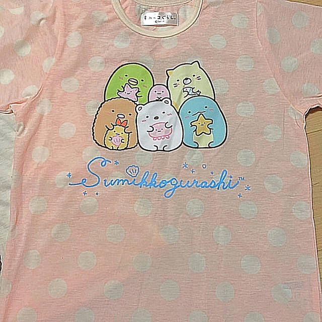 新品❣️140 すみっコぐらし　パジャマ  半袖　長袖　ピンク キッズ/ベビー/マタニティのキッズ服女の子用(90cm~)(パジャマ)の商品写真