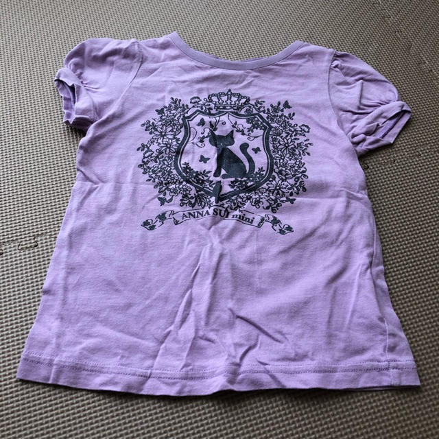 ANNA SUI mini(アナスイミニ)のアナスイミニ　半袖Tシャツ　ラベンダー色　110㎝　90  100 キッズ/ベビー/マタニティのキッズ服女の子用(90cm~)(Tシャツ/カットソー)の商品写真