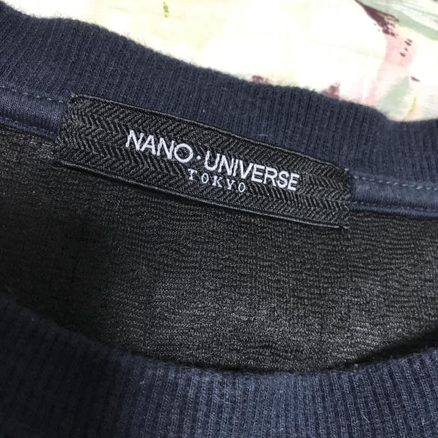 nano・universe(ナノユニバース)のナノ　ユニバース　カットソー半袖　Ｍサイズ　紺 メンズのトップス(Tシャツ/カットソー(半袖/袖なし))の商品写真