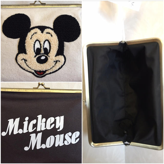 Disney(ディズニー)の新商品 Mickeyがま口ポーチ レディースのファッション小物(ポーチ)の商品写真