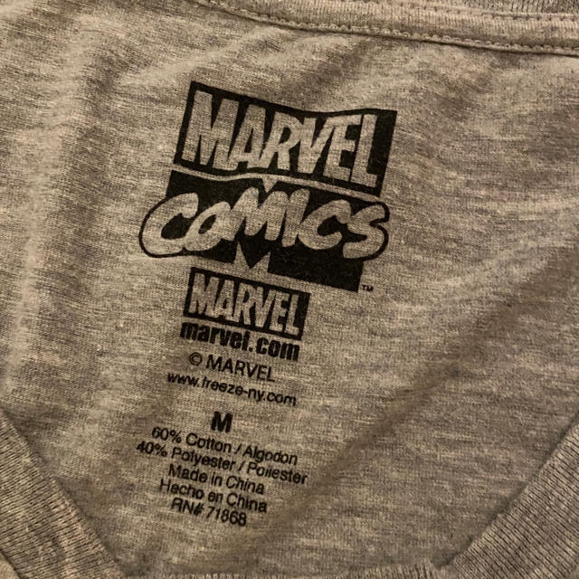 MARVEL(マーベル)のマーベル　キャプテンアメリカ　レディースTシャツ　グレー　Mサイズ レディースのトップス(Tシャツ(半袖/袖なし))の商品写真