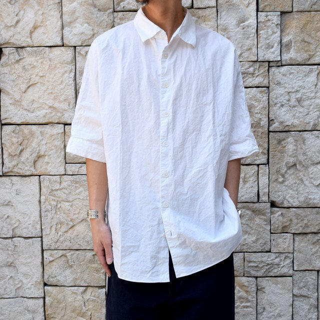 COMOLI(コモリ)の新品 CASEY CASEY Paper WAGA SHIRT 半袖 白 XS メンズのトップス(シャツ)の商品写真