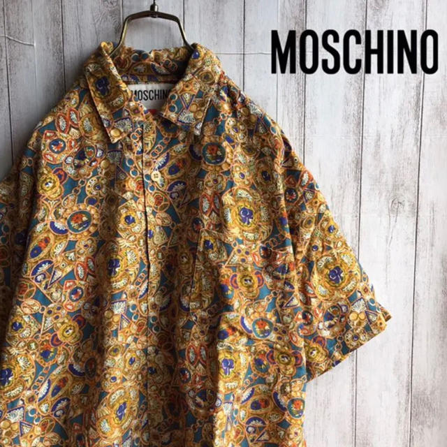 MOSCHINO ペイズリー柄 半袖 シャツ レーヨン