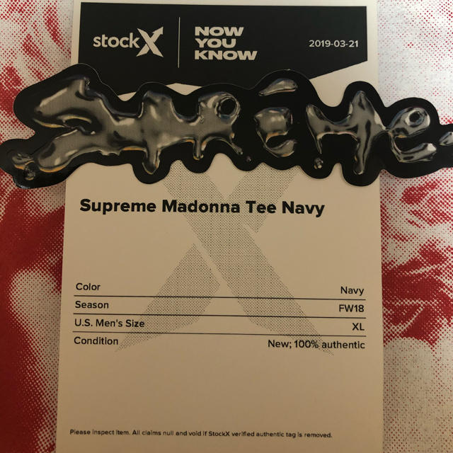 supreme Madonna tee Navy XL 新品未使用