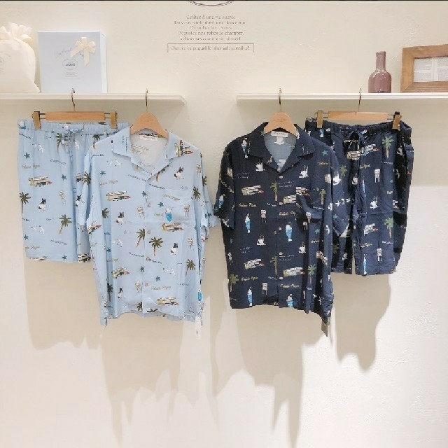 gelato pique(ジェラートピケ)のレア  アロハシャツ＆ハーフパンツ レディースのルームウェア/パジャマ(ルームウェア)の商品写真