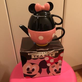 ディズニー(Disney)のディズニー ミニーマウス ティーセット 1TEA POT&1CUP(食器)